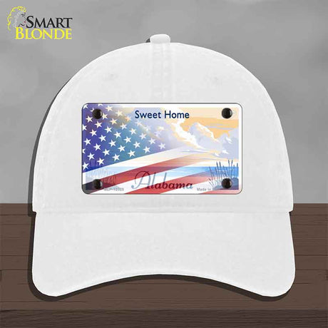 Alabama with American Flag Novelty License Plate Hat HAT-MLP-12329