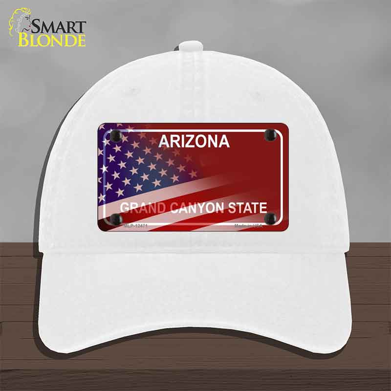 Arizona with American Flag Novelty License Plate Hat HAT-MLP-12471
