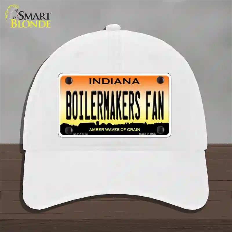 Boilermakers Fan Novelty License Plate Hat Tag Unconstructed Cotton / White