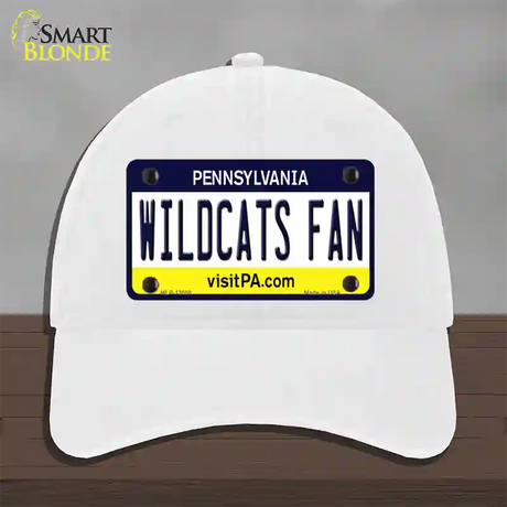Wildcats Fan Pennsylvania Novelty License Plate Hat Unconstructed Cotton / White