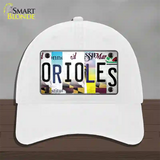 Orioles Strip Art Novelty License Plate Hat Tag Unconstructed Cotton White
