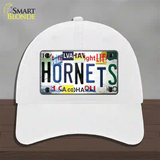 Hornets Strip Art Novelty License Plate Hat Tag Unconstructed Cotton White