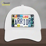 Warriors Strip Art Novelty License Plate Hat Tag Unconstructed Cotton White