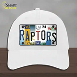 Raptors Strip Art Novelty License Plate Hat Tag Unconstructed Cotton White