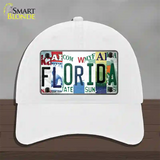 Florida Strip Art Novelty License Plate Hat Tag Unconstructed Cotton White