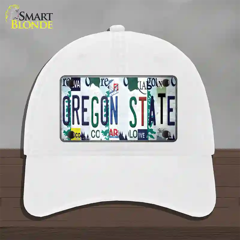 Oregon State Strip Art Novelty License Plate Hat Tag Unconstructed Cotton White