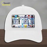 North Carolina Strip Art Novelty License Plate Hat Tag Unconstructed Cotton White