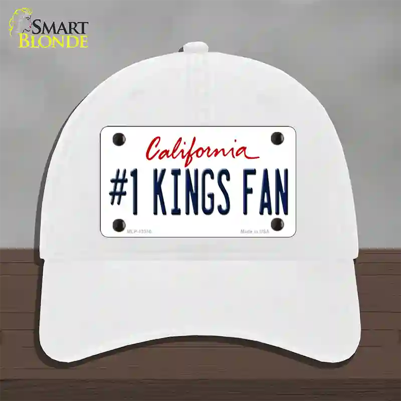 Number 1 Kings Fan California Novelty License Plate Hat Tag Unconstructed Cotton White