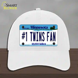 Number 1 Twins Fan Novelty License Plate Hat Tag Unconstructed Cotton / White
