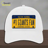 Number 1 Giants Fan New York Novelty License Plate Hat Tag Unconstructed Cotton White