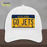 New York Go Jets Novelty License Plate Hat Tag Unconstructed Cotton White
