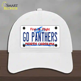 Go Panthers North Carolina Novelty License Plate Hat Tag Unconstructed Cotton White