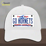 Hornets Fan Novelty License Plate Hat Tag Unconstructed Cotton White