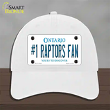 Number 1 Raptors Fan Novelty License Plate Hat Tag Unconstructed Cotton White