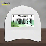 Number 1 Predators Fan Novelty License Plate Hat Tag Unconstructed Cotton White