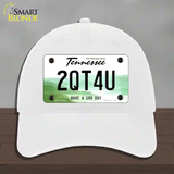 Too Cute For You Novelty License Plate Hat Tag Unconstructed Cotton White