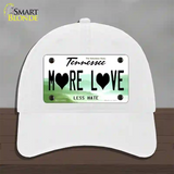 More Love Novelty License Plate Hat Tag Unconstructed Cotton White