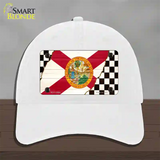Florida Racing Flag Novelty License Plate Hat Tag Unconstructed Cotton White