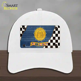 Georgia Racing Flag Novelty License Plate Hat Tag Unconstructed Cotton White