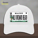 Old Orchard Beach Maine Novelty License Plate Hat Tag Unconstructed Cotton White
