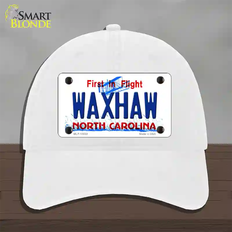 Waxhaw North Carolina Novelty License Plate Hat Tag Unconstructed Cotton White