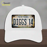 Diggs 14 Excelsior New York Rusty Novelty License Plate Hat Tag Unconstructed Cotton White