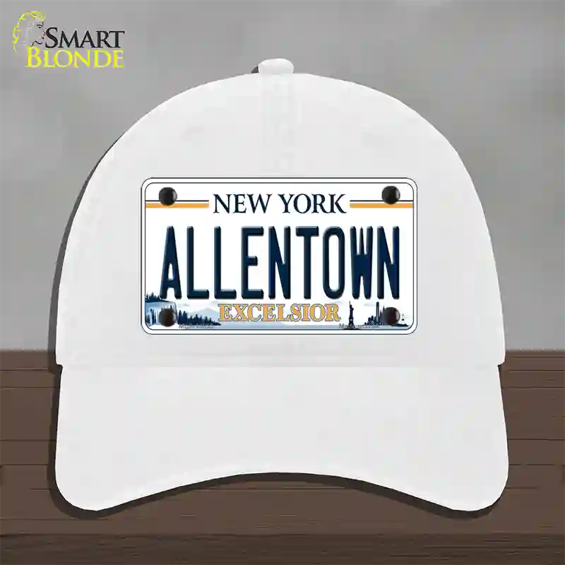 Allentown Excelsior New York Novelty License Plate Hat Tag Unconstructed Cotton White