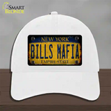 Bills Mafia New York Yellow Rusty Novelty License Plate Hat Tag Unconstructed Cotton White