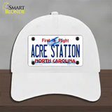 Acre Station North Carolina Novelty License Plate Hat Tag Unconstructed Cotton White