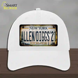 Allen Diggs 21 NY Excelsior Rusty Novelty License Plate Hat Tag Unconstructed Cotton White