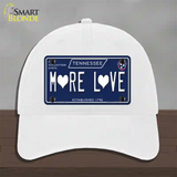 More Love Hearts Tennessee Blue Novelty License Plate Hat Tag Unconstructed Cotton White