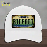 Bigfoot Alabama Novelty License Plate Hat Tag Unconstructed Cotton / White