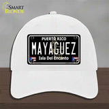 Mayaguez Puerto Rico Black Novelty License Plate Hat Unconstructed Cotton / White