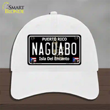 Naguabo Puerto Rico Black Novelty License Plate Hat Unconstructed Cotton / White