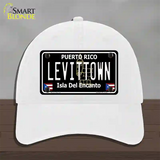 Levittown Puerto Rico Black Novelty License Plate Hat Unconstructed Cotton / White