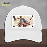 Eagle Flag and Cross Novelty License Plate Hat HAT-MLP-14510