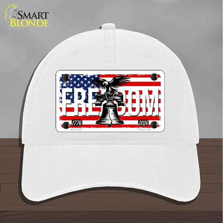 Freedom Liberty Bell Novelty License Plate Hat HAT-MLP-14547 Unconstructed Cotton White
