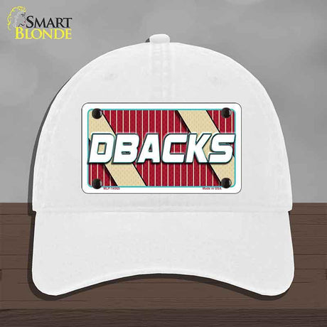 DBACKS Graphic Novelty License Plate Hat HAT-MLP-14565 Unconstructed Cotton White