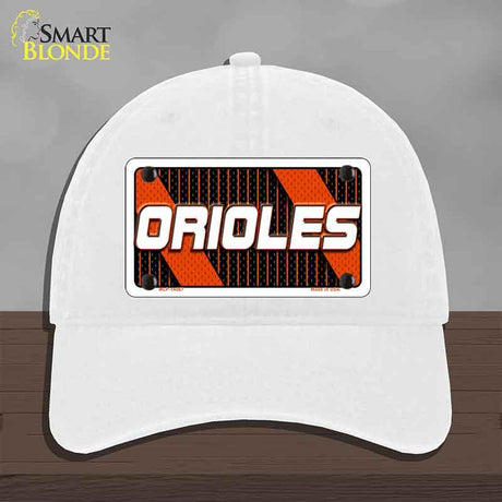 ORIOLES Graphic Novelty License Plate Hat HAT-MLP-14567 Unconstructed Cotton White