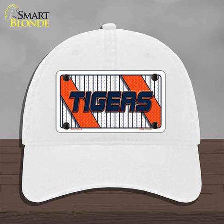 TIGERS Graphic Novelty License Plate Hat HAT-MLP-14574 Unconstructed Cotton White