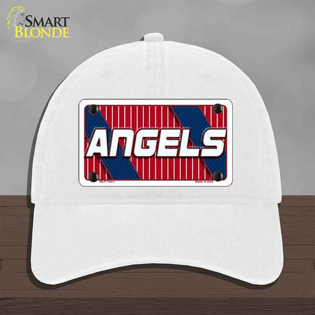 ANGELS Graphic Novelty License Plate Hat HAT-MLP-14577 Unconstructed Cotton White