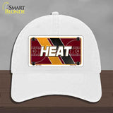 White cap with 'HEAT' design on a gray background