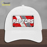 White cap with 'RAPTORS' design on a gray background