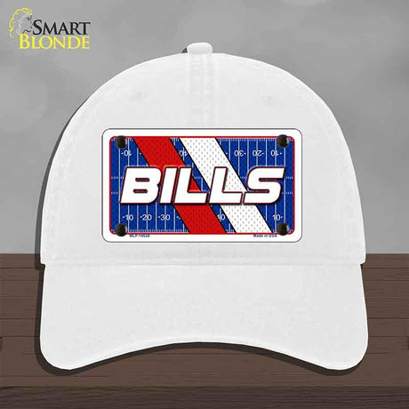 BILLS Graphic Novelty License Plate Hat HAT-MLP-14628 Unconstructed Cotton White