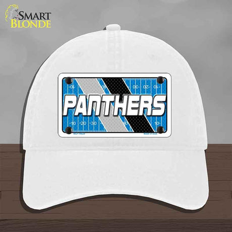PANTHERS Graphic Novelty License Plate Hat HAT-MLP-14629 Unconstructed Cotton White