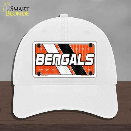 BENGALS Graphic Novelty License Plate Hat HAT-MLP-14631 Unconstructed Cotton White