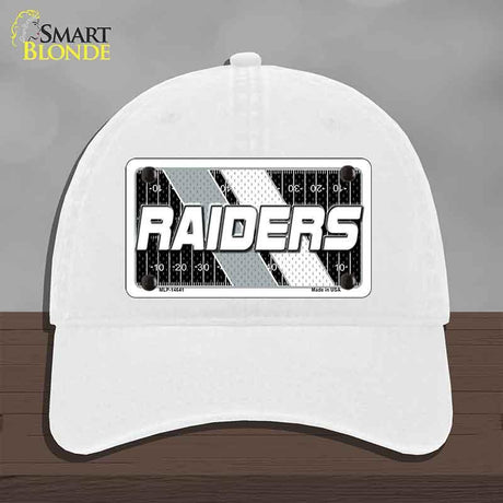 RAIDERS Graphic Novelty License Plate Hat HAT-MLP-14641 Unconstructed Cotton White