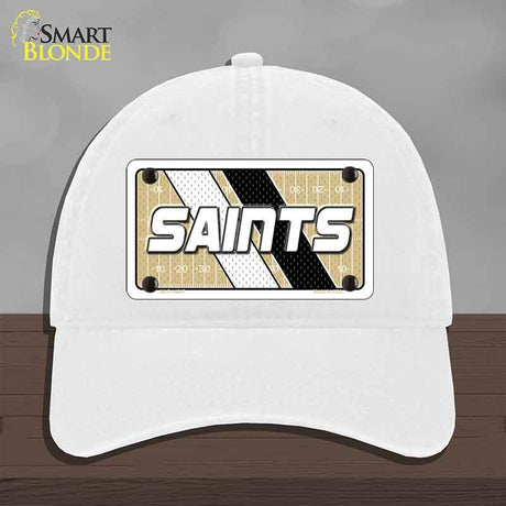 SAINTS Graphic Novelty License Plate Hat HAT-MLP-14647 Unconstructed Cotton White