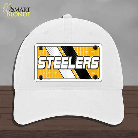 STEELERS Graphic Novelty License Plate Hat HAT-MLP-14651 Unconstructed Cotton White