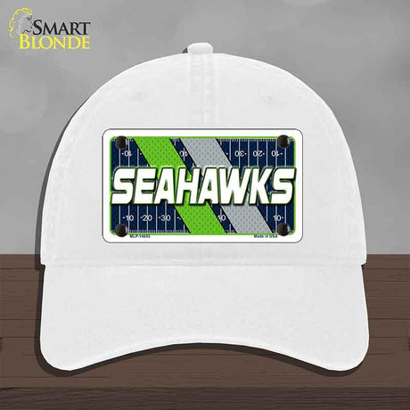 SEAHAWKS Graphic Novelty License Plate Hat HAT-MLP-14653 Unconstructed Cotton White